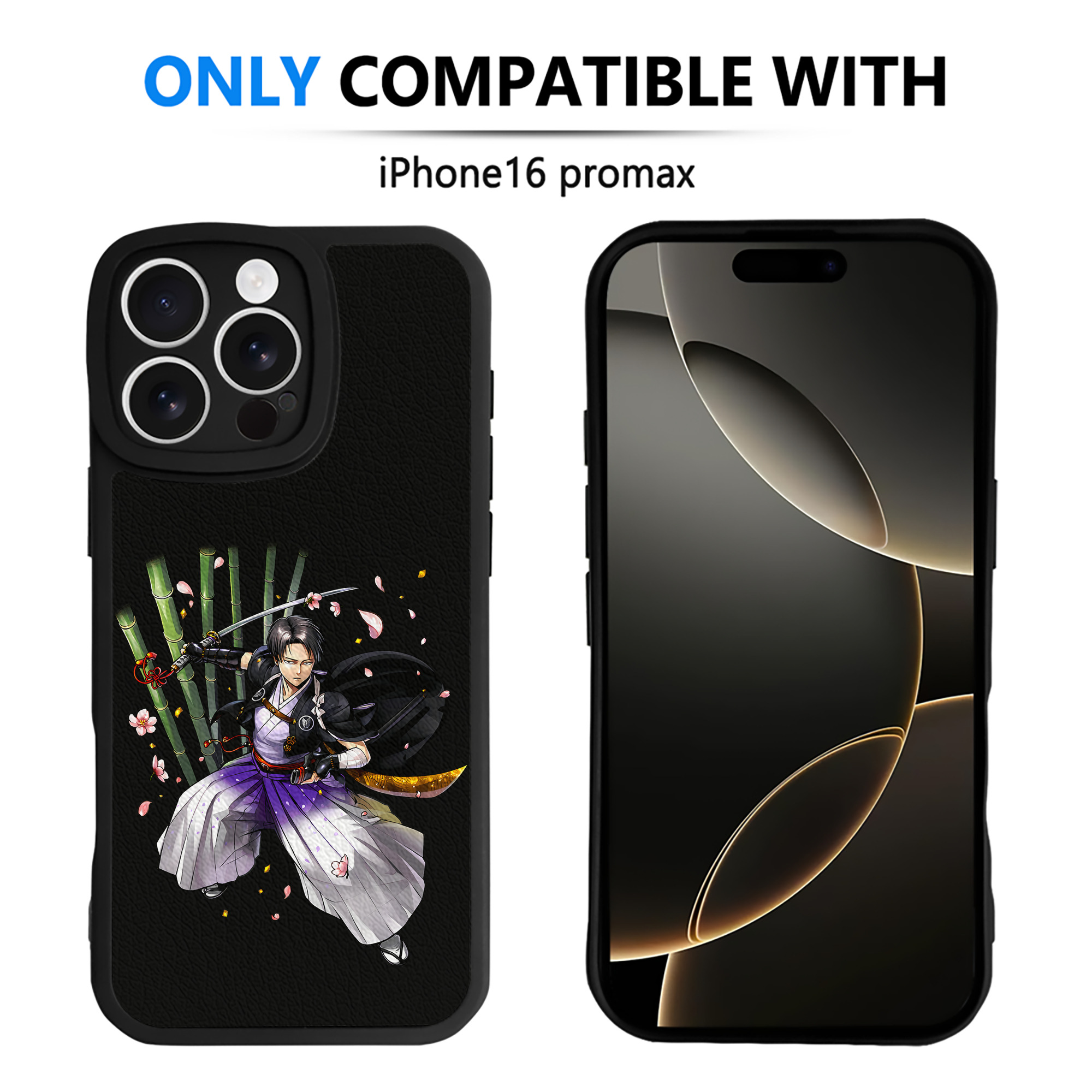 （画像用） 進撃の巨人 リヴァイ·アッカーマン Attack on Titan Levi Ackerman 【iPhone 16シリーズ対応】シリコンスマホケース（レザー調） 材質：シリコン